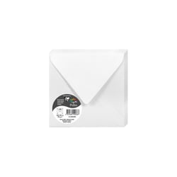 20 enveloppes Pollen 140x140 mm - Blanc irisé