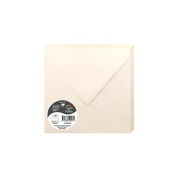 20 enveloppes Pollen 165x165 mm - Ivoire irisé