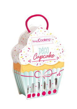 Lot de 6 douilles décoratives pour cupcakes ScrapCooking®