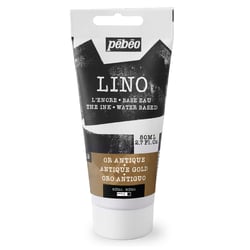 Tube de 80 ml d'encre pour linogravure Pébéo - Lino - or antique