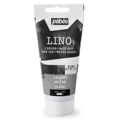Tube de 80 ml d'encre pour linogravure Pébéo - Lino - argent