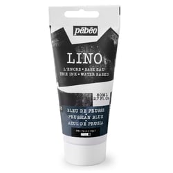 Tube de 80 ml d'encre pour linogravure Pébéo - Lino - bleu de prusse