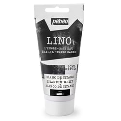 Tube de 80 ml d'encre pour linogravure Pébéo - Lino - blanc de titane