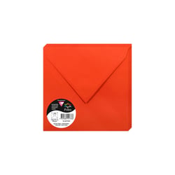 20 enveloppes Pollen 165x165 mm - Rouge corail