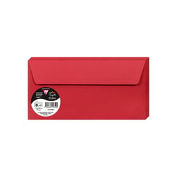 20  enveloppes Pollen 110x220 mm  - Rouge groseille