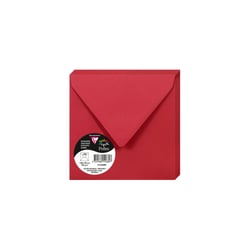20  enveloppes Pollen 140x140 mm  - Rouge groseille