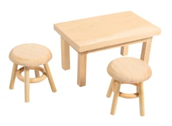 Mini table en bois et 2 tabourets Rayher