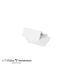 25 marque-places Pollen 85x80 mm - Blanc