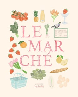 Carnet de coloriages et de stickers / Le Marché