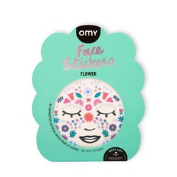Lot de 85 stickers pour le visage - Omy - Fleurs