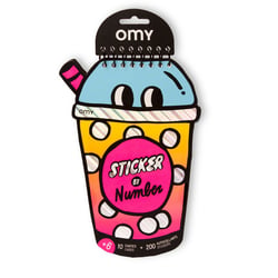 Carnet de 200 stickers + 10 cartes - Omy - Bubble tea