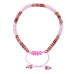 Bracelet Encenstone - Rhodonite & Quartz rose - Perles ovales