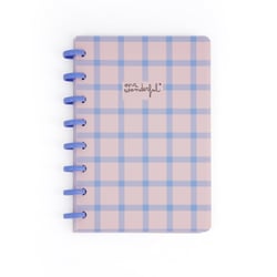 Carnet Mr Wonderful - Rose et bleu - A5 - Vichy - 160 pages lignées