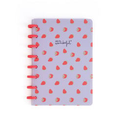 Carnet Mr Wonderful - Violet et rouge - A5 - Fraise - 160 pages lignées