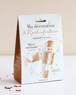 Pochette Ma décoration de Noël en feutrine : Duo hiver enchanté