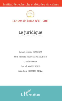Le juridique - Cahiers de l'IREA n°19 - 2018