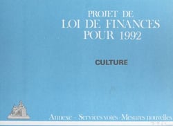 Projet de Loi de finances pour 1992 : culture - Annexe, services votés, mesures nouvelles