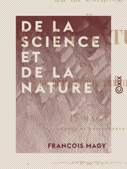 De la science et de la nature - Essai de philosophie première