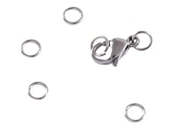 1 fermoir mousqueton de 12 mm - Métal - Créalia