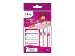 Lot de 30 étiquettes résistantes pour stylo Avery - Rose 