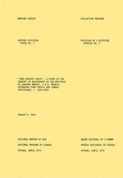 Mid forests wild - A study of the concept of wilderness in the writings of Susanna Moodie, J.W.D. Moodie, Catherine Parr Traill and Samuel Strickland, c. 1830-1855