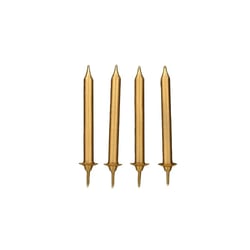 Lot de 12 bougies Patisdecor - Or