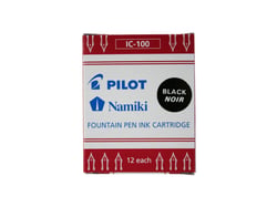12 cartouches pour stylo-plume Pilot - Capless - Noir 