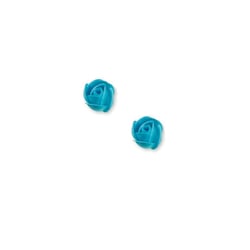 Lot de 12 petites roses azyme Patisdécor - Bleu -⌀ 4 cm - 18 g
