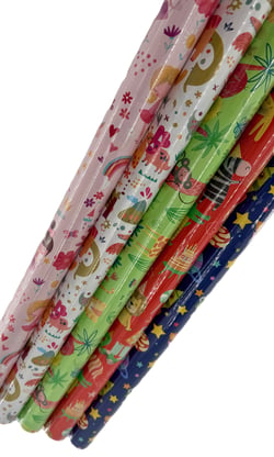 1 rouleau de papier cadeau - 0,70 x 2 m - Collection missions explorateurs - Modèle aléatoire - Produit vendu à l'unité