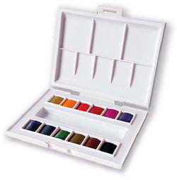 Kit de voyage de 12 1/2 godets de peinture aquarelle Sennelier - Marie Boudon : Débuter l'aquarelle