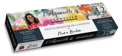 Boîte de 12 1/2 godets de peinture aquarelle Sennelier - Marie Boudon - Extra fine