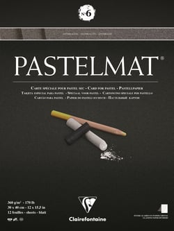 Bloc Pastelmat n°6 - 30 x 40 cm - 12 feuilles - Anthracite - 360g