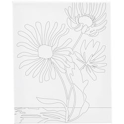Toile imprimée Créativ Company - Grandes fleurs - 24 x 30 cm - 360 g