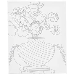 Toile imprimée Créativ Company - Bouquet en vase - 24 x 30 cm - 360 g 