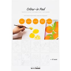 Bloc à colorier multi-techniques 20 feuilles Créativ Company - A4 - Eté