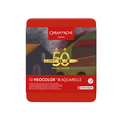 Pastels à la cire aquarellables - Caran d'Ache - Neocolor II 50 ans Edition Spéciale - Assortiment Dark