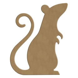 Support à décorer rat debout Gomille - 13 x 16 cm - Médium