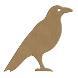Support à décorer corbeau Gomille - 13 x 12 cm - Médium