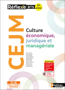 Culture économique, juridique et managériale - BTS 1re année - Coll. Réflexe - Éd. 2025 - Livre + licence