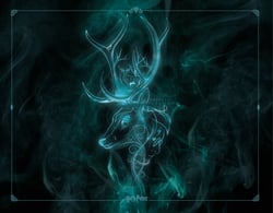 Tapis de jeu néoprène - Harry Potter Patronus - 90 x 70 cm 