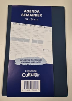 Agenda civil semainier 2026 La Plume Dorée - 16 x 24 cm - Vert bouteille - Exclusivité Cultura