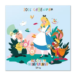 Calendrier mural 2026 - Disney Alice Au Pays Des Merveilles - 30 x 30 cm