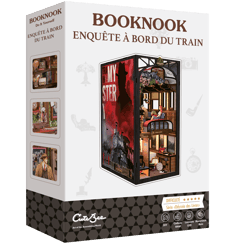 Maquette DIY Book Nook 338 pièces - Le train mystérieux - Cutebee