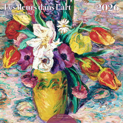 Calendrier mural 2026 Editions du désastre - 30 x 30 cm - Les fleurs dans l'art