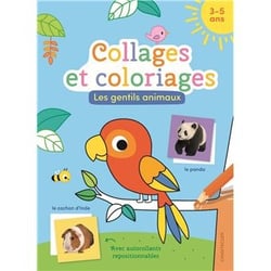Collages et coloriages - Les gentils animaux (3-5 a.)