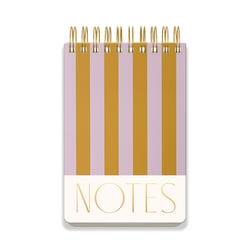Bloc-notes Designworks - 14,5 x 21,5 cm - Lilac ochre stripes - 192 pages lignées
