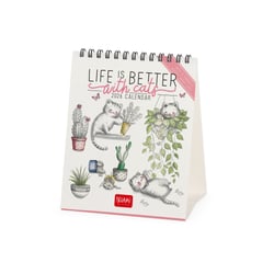 Calendrier de bureau 2026 Legami - Life is better with cats - 12 x 14,5 cm 