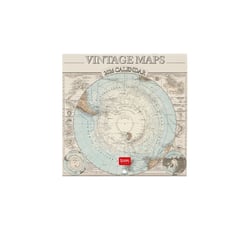 Calendrier mural 2026 Legami - Vintage Maps - 18 x 18 cm