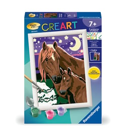 Peinture au numéro Ravensburger - CreArt -  Chevaux - 14 x 19 cm
