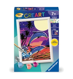 Peinture au numéro Ravensburger - CreArt - Dauphin joueur - 14 x 19 cm